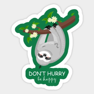 Sloth Branch Illustration Sticker